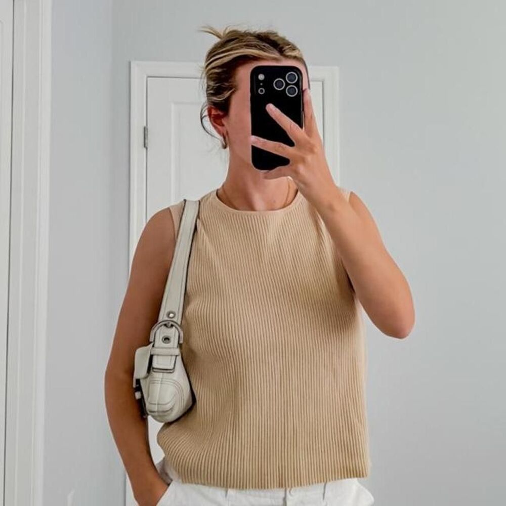 90s cotton ribbed tank top